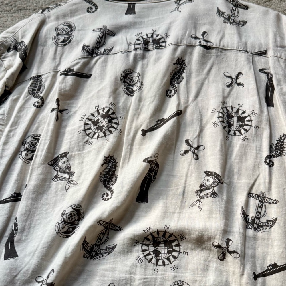 Ralph Lauren Double RL Rodeo Print Flannel Shirt / Grey/Black / Size XL - Picture 6 of 7